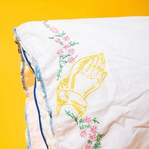 Vintage Hand Embroidered Pillowcases - Set of 2